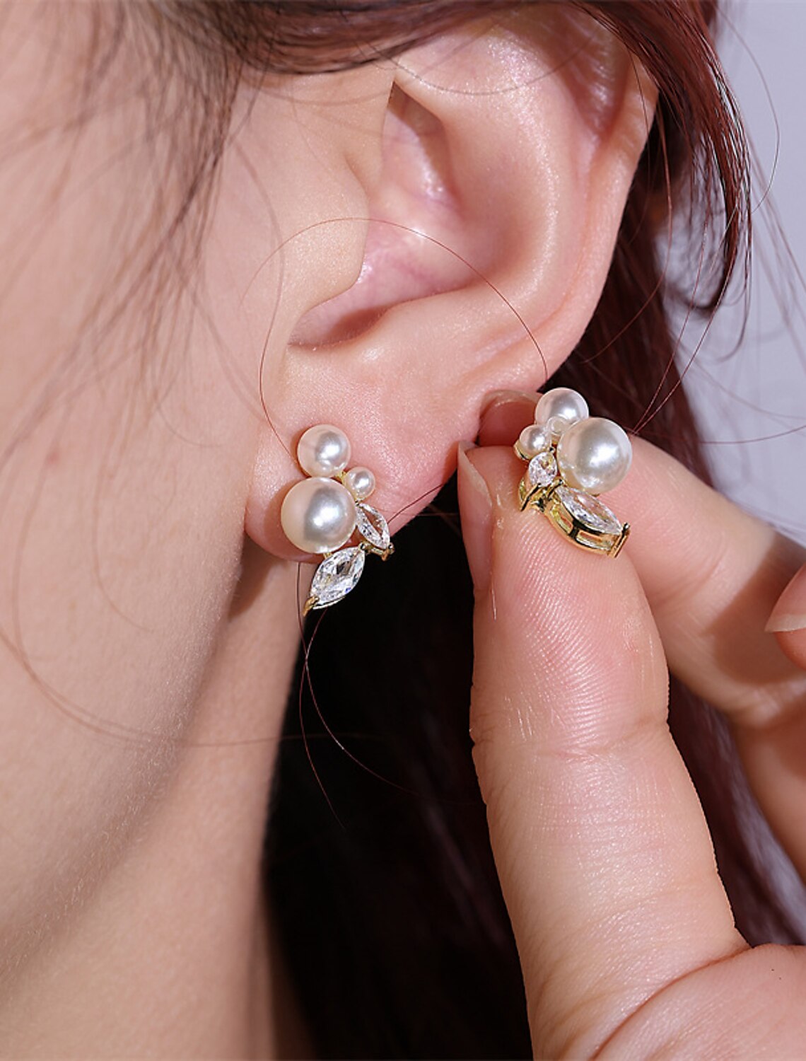 AerbaDress Women's Clear White Fine Jewelry Drop Trendy Imitation Pearl Earrings Jewelry Silver / Gold For Wedding Party 1 Pair