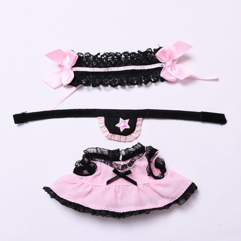 Handmade Labubu set can be paired with Labubu V1 Macaron and V2 seats star aprons maid dresses (excluding dolls)