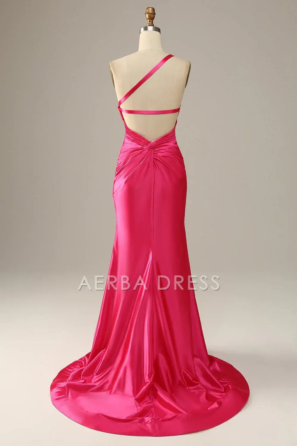 AERBA DRESS Formal Wear Dresses Elegant One Shoulder Mermaid Backless Sweep Train Prom Dress