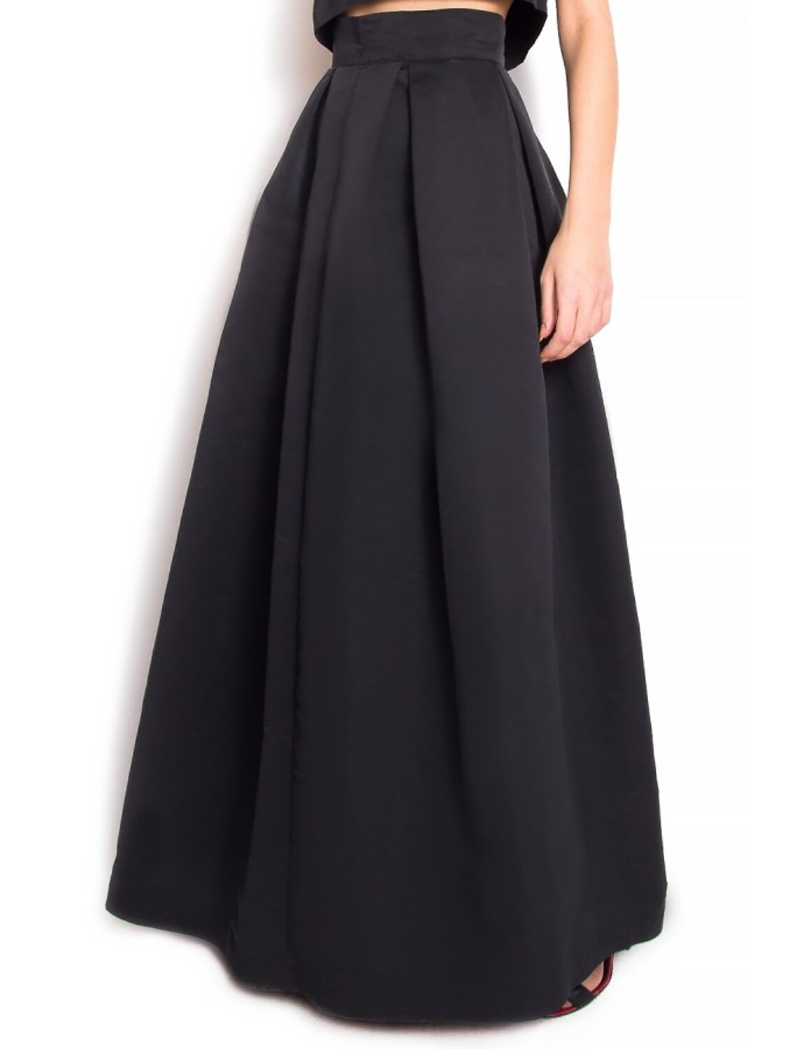 Two Piece Mother of the Bride Dress Simple Elegant Jewel Neck Floor Length Stretch Fabric Short Sleeve with Pleats