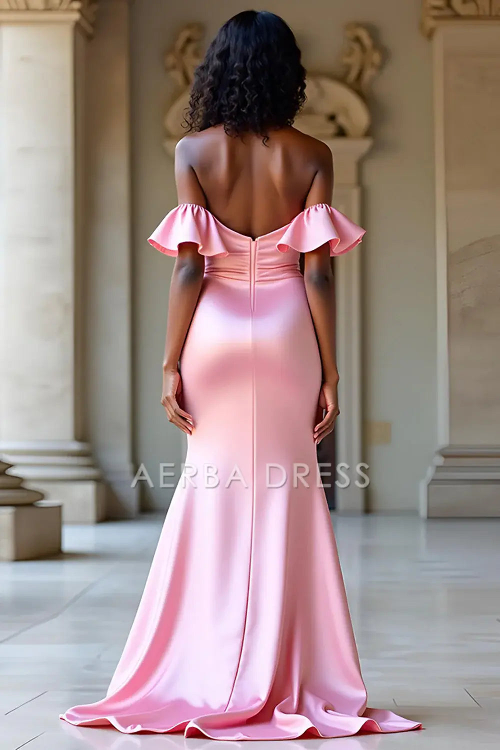 AERBA DRESS Formal Wear Dresses Exquisite Ruffled Sheath Sweetheart Backless Fashion Long With Slit Prom Dress