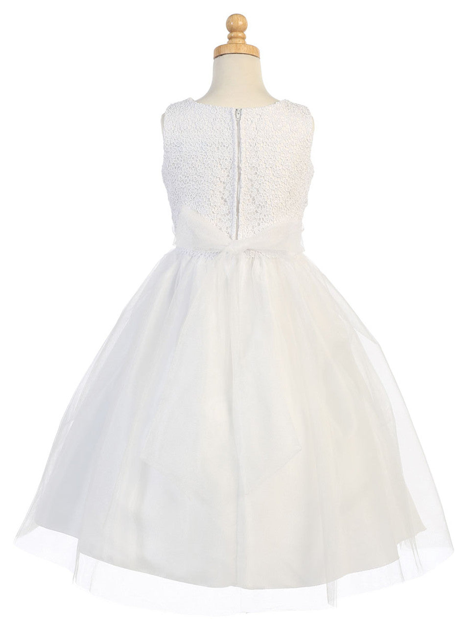 AERBA DRESS Wedding Flower Girl Dresses A Line Round Neck Sleeveless Lace Tulle Girl Dress