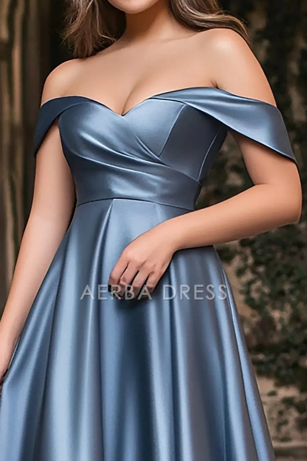 AERBA DRESS Formal Wear Dresses Elegant A Line Off The Shoulder Satin Long Fashion Prom Dress