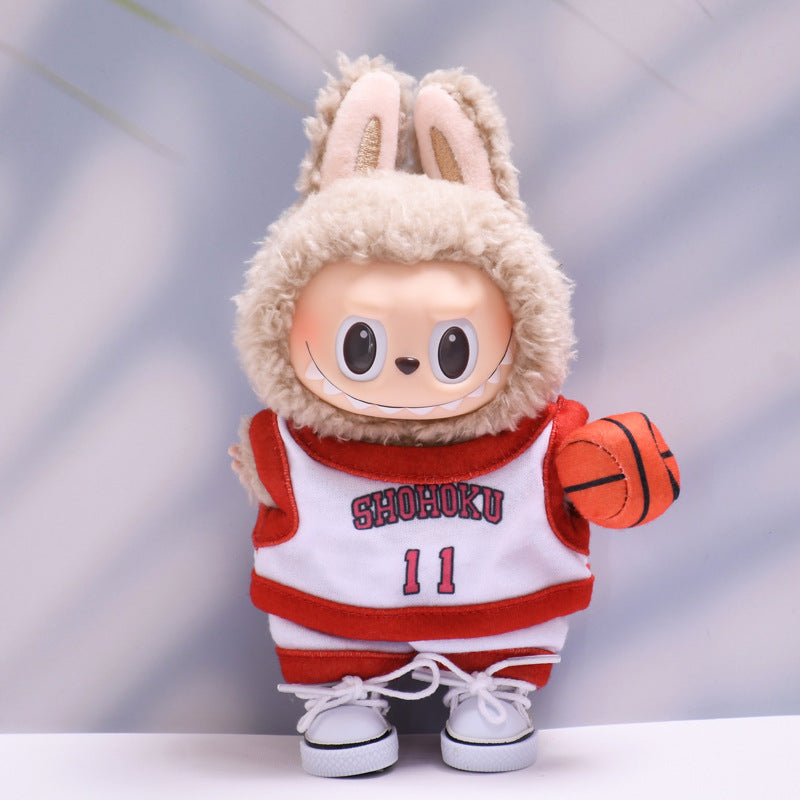 Handmade Labubu set can be paired with Labubu V1 Macaron and V2 seated basketball suit set (excluding dolls)