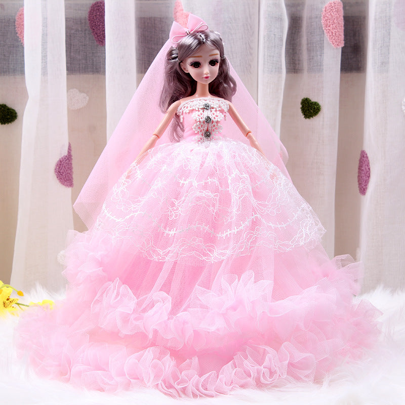 Aerba Confused Barbie Doll Wedding Dress Girl Gift Princess Children Toy Western Doll