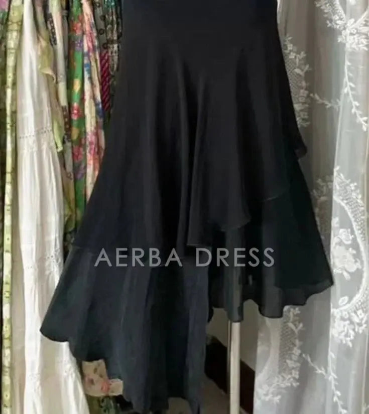 AERBA DRESS Prom Dress A Line Deep V Neck Elegant Formal Ruffle Elegant Formal Wear Dresses