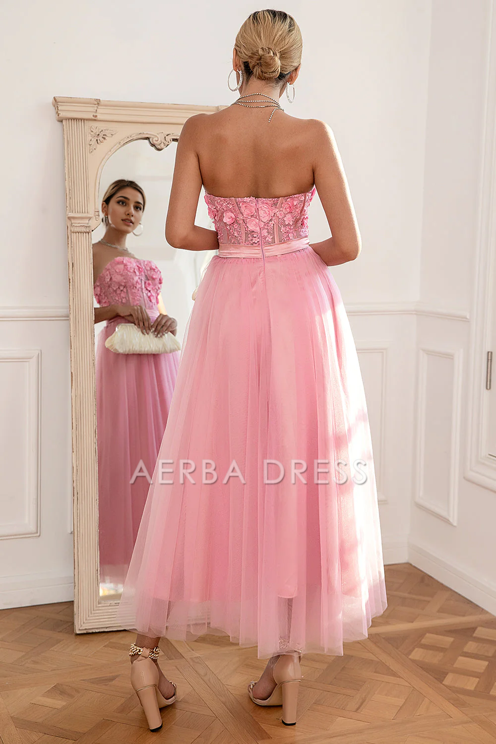 AERBA DRESS Formal Wear Dresses Gorgeous A Line Strapless With Appliques Backless Fashion Prom Dress
