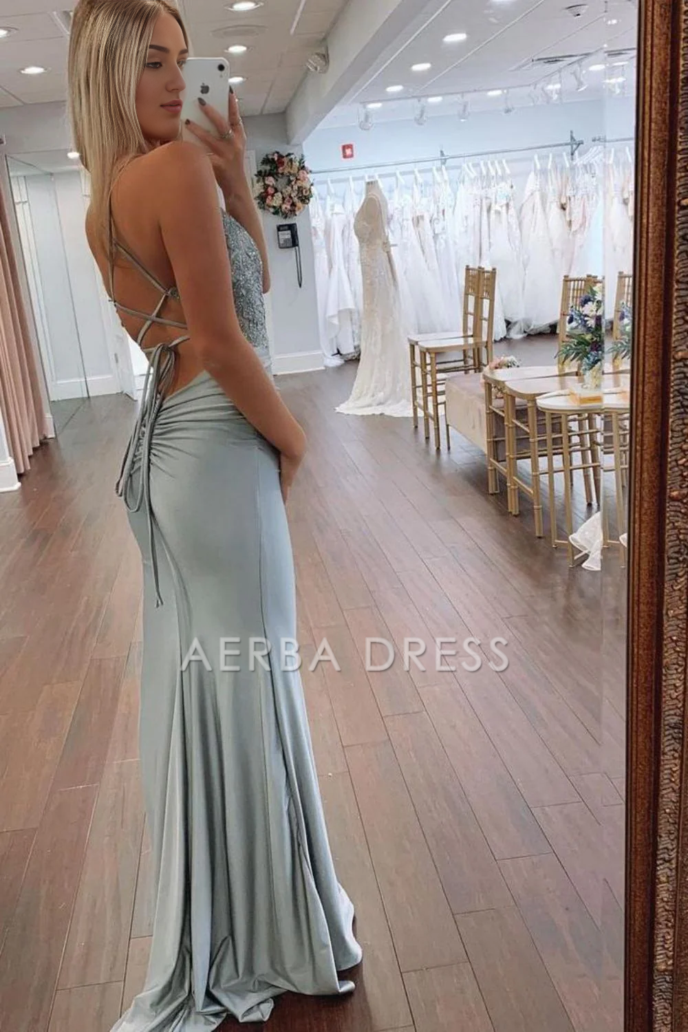 AERBA DRESS Formal Wear Dresses Exquisite Mermaid Spaghetti Straps Backless Lace Up Long Fashion Prom Dress