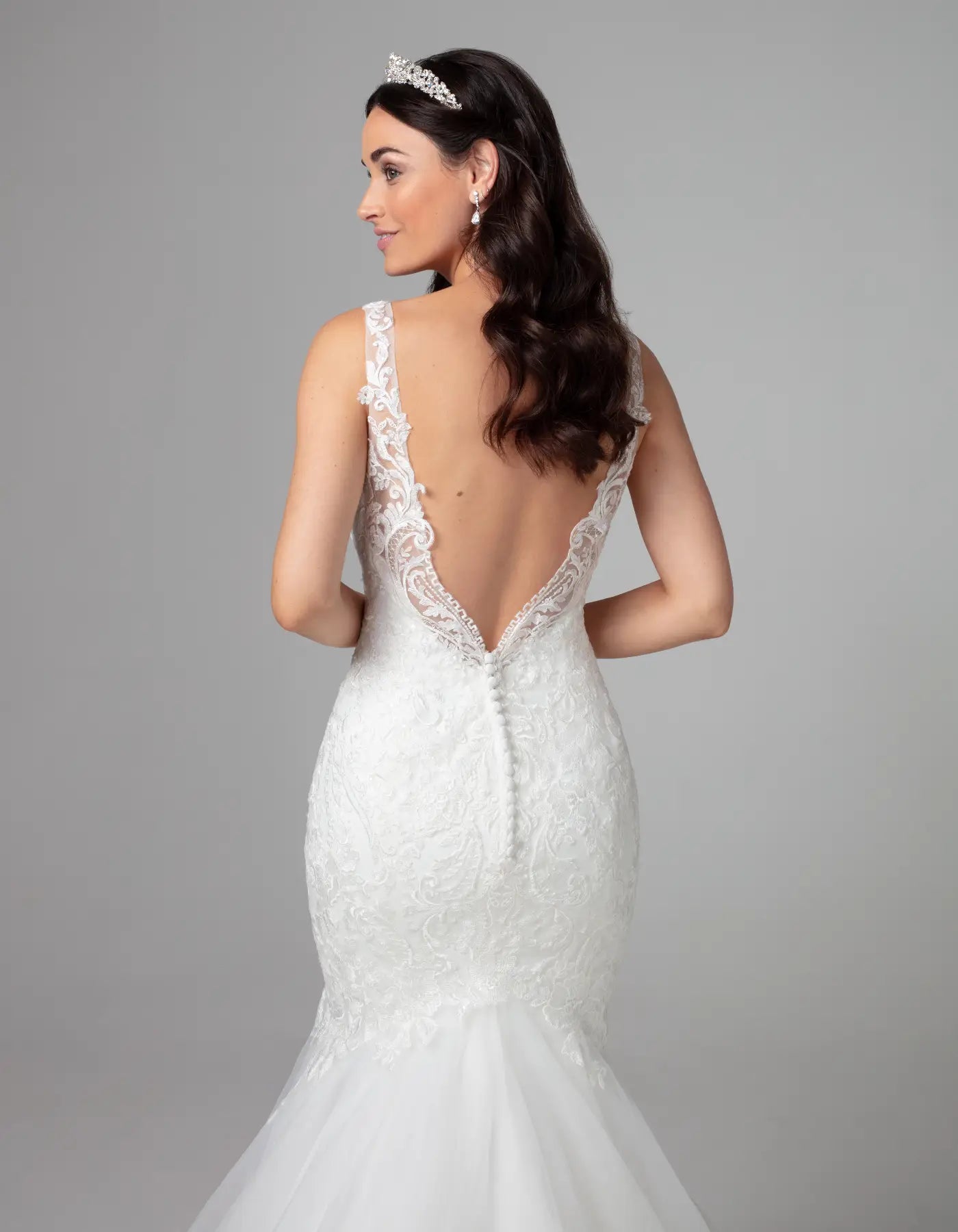 AerbaDress a mermaid gown with statement low back