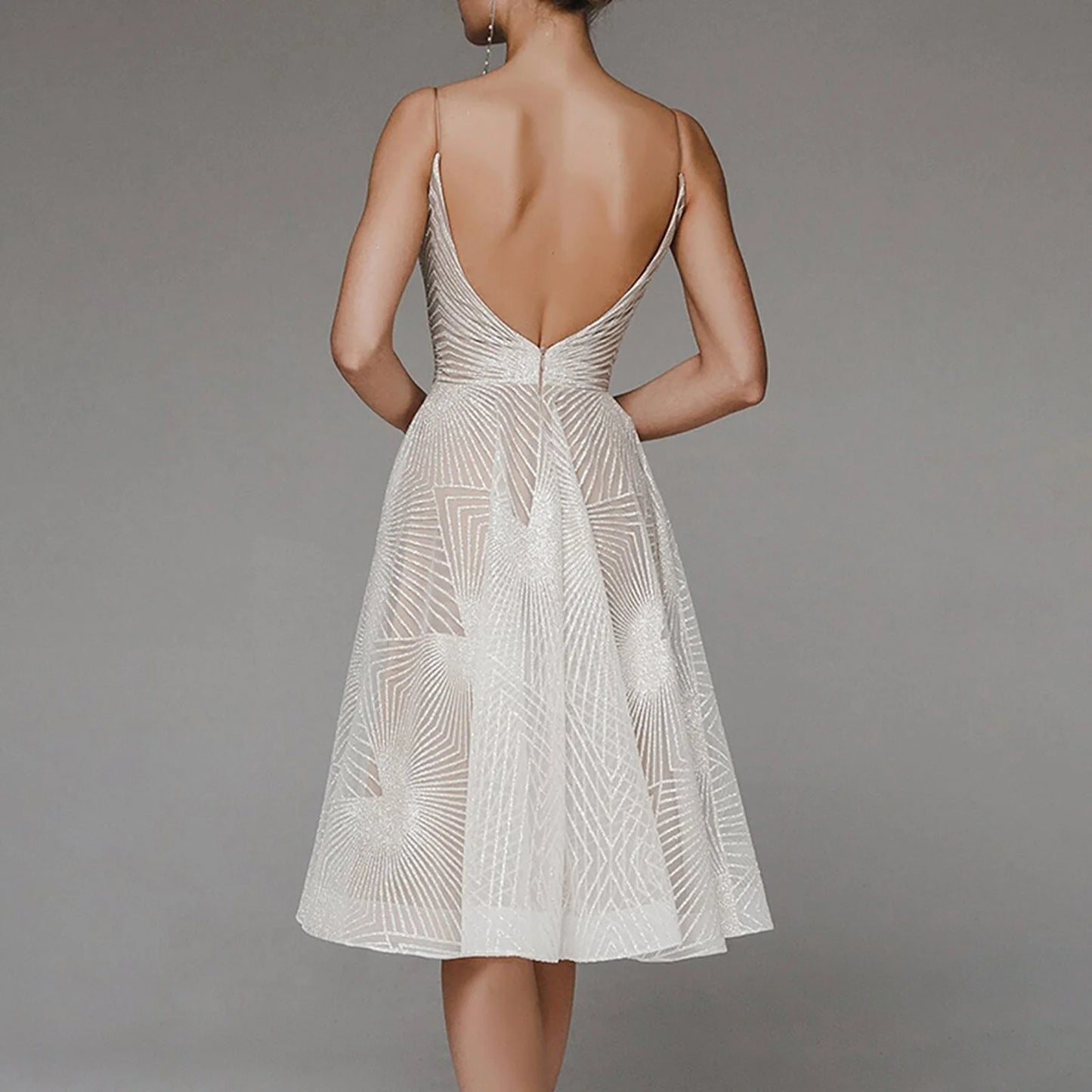 AerbaDress Fall Wedding Guest Dresses For Women Women's Elegant Midi Bodycon Dress Sleeveless Backless Ruffle Hem Formal Wedding Guest Dresses