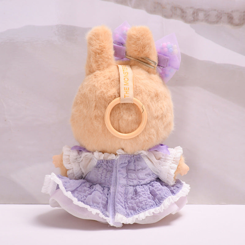 Handmade Labubu set can be paired with Labubu V1 Macaron and V2 seats with blind box pendants for parties Labubu clothes include purple bow dresses Labubu doll dresses (excluding dolls)