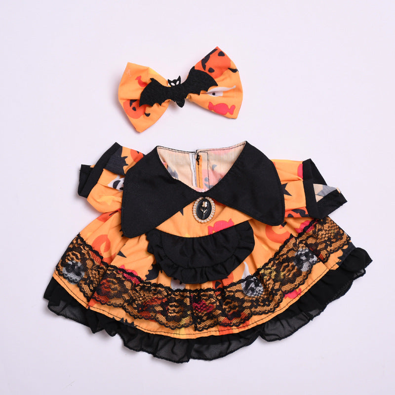 Handmade Labubu set can be paired with Labubu V1 Macaron and V2 seats with 38cm vinyl cloth as a substitute for Halloween dresses and Labubu cute baby clothes (excluding dolls)
