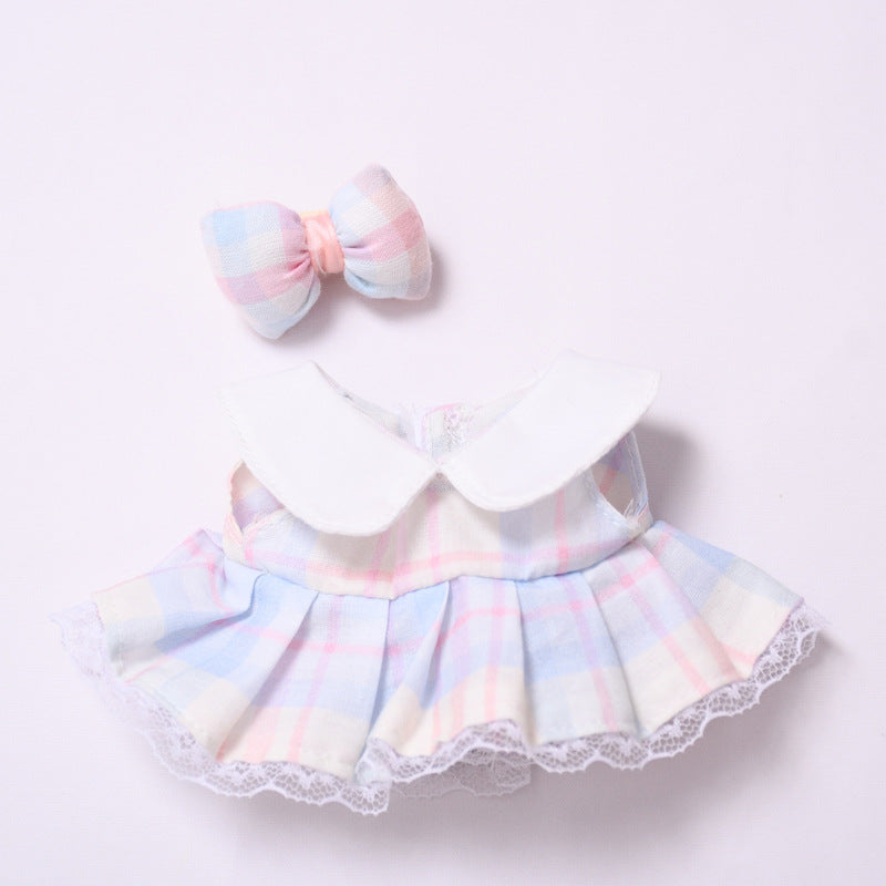 Handmade Labubu set can be paired with Labubu V1 Macaron and V2 seats for candy colored dresses and headwear sets (excluding dolls)