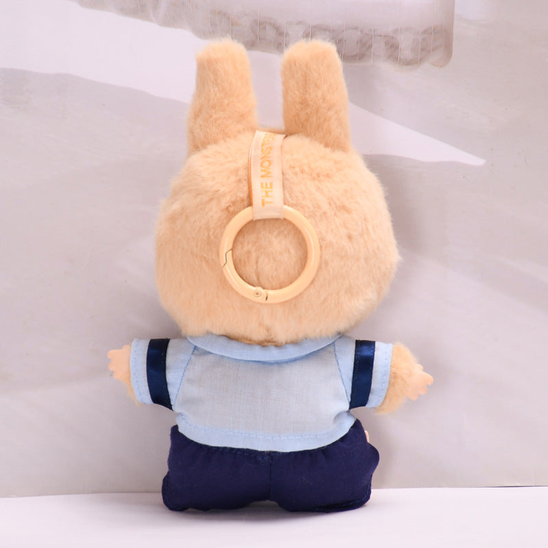 Handmade Labubu set can be paired with Labubu V1 Macaron and V2 seats for blind box seating parties Labubu pendants for couples uniforms school dresses pull fabrics and changing clothes (excluding dolls)