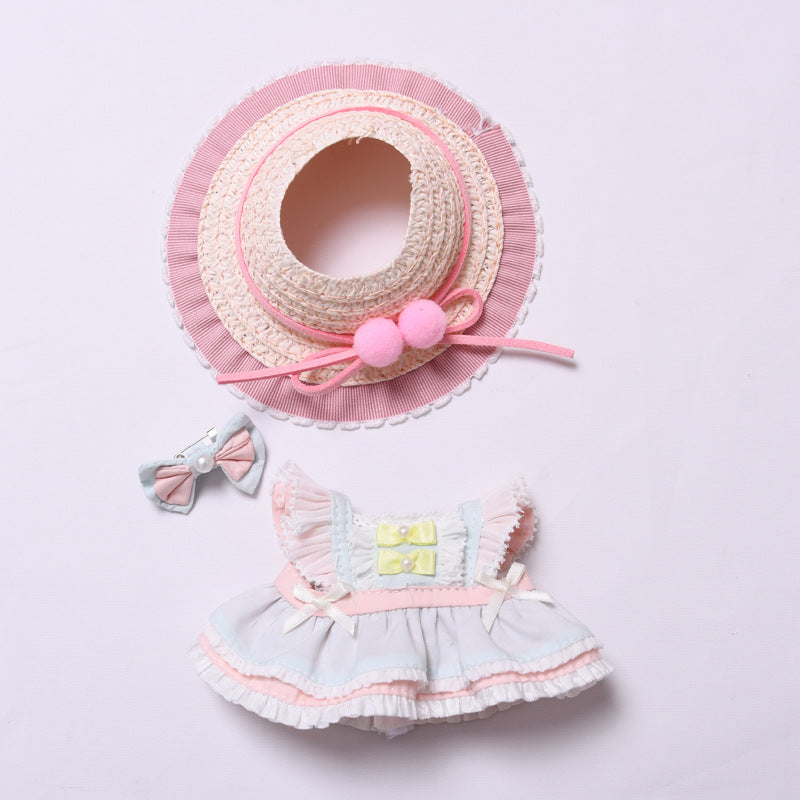 Handmade Labubu set can be paired with Labubu V1 Macaron and V2 seat blind boxes Labubu pendant doll clothes maid princess dress set and cloth replacement (excluding dolls)