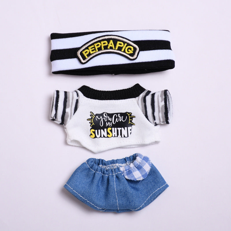 Handmade Labubu set can be paired with Labubu V1 Macaron and V2 seat sports trend shirt set vinyl LABUBU baby clothing replacement (excluding dolls)