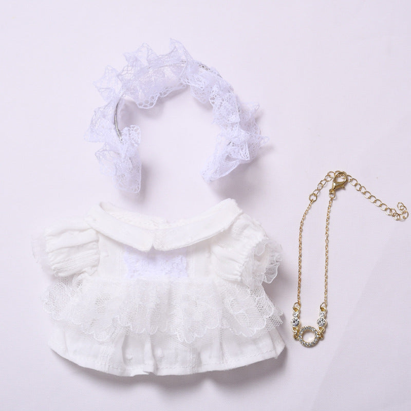 Handmade Labubu set can be paired with Labubu V1 Macaron and V2 seats with white lace dress set and Labubu doll outfit (excluding dolls)