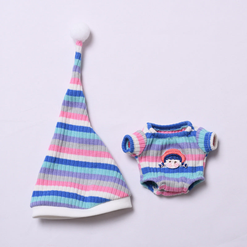Handmade Labubu set can be paired with Labubu V1 Macaron and V2 seats with vinyl pendants children's clothing striped pajamas (excluding dolls)