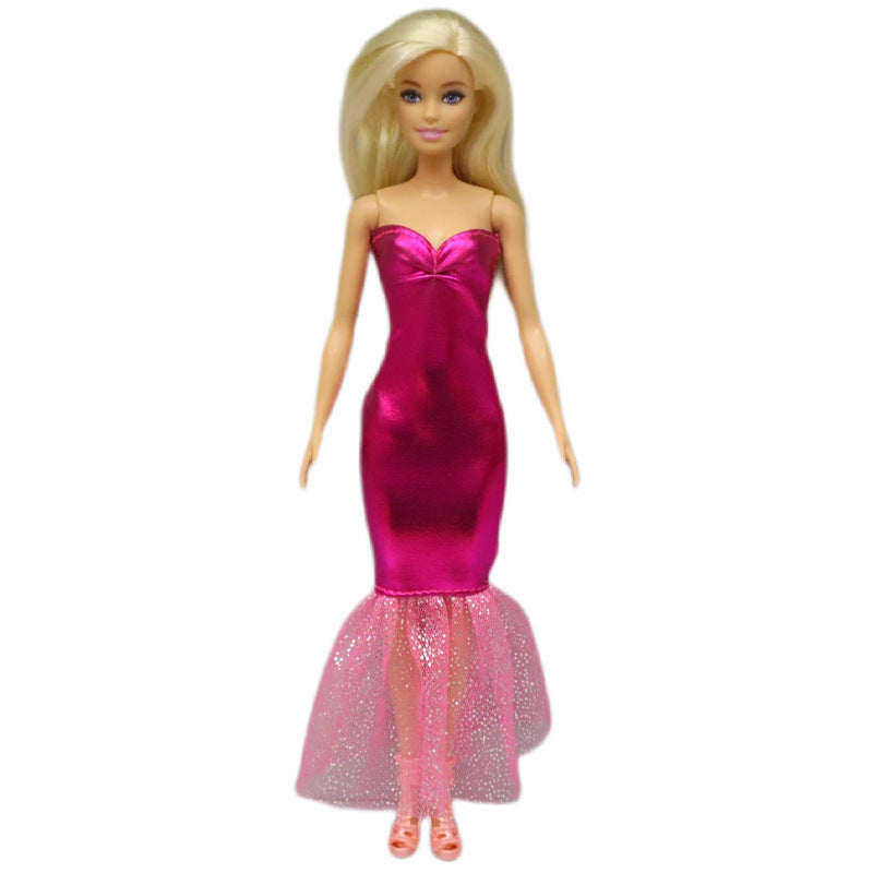 10 piece set randomly Barbie doll clothes, children's girl princess toys, playing house doll clothes, dolls dresses