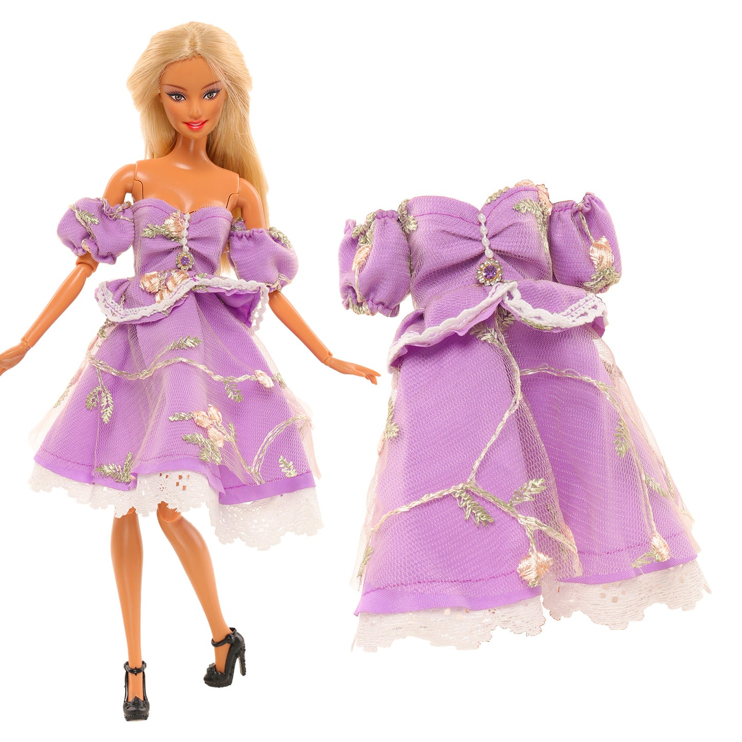 10 random items 6-pin 30cm toy cross-border Barbie doll clothes fashion dress dress set