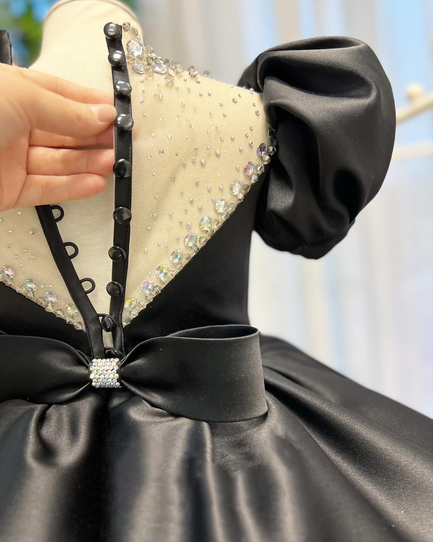 AERBA DRESS Wedding Flower Girl Dress Satin With Bow Short Sleeves Kids Birthday Party First Communion Ball Gown