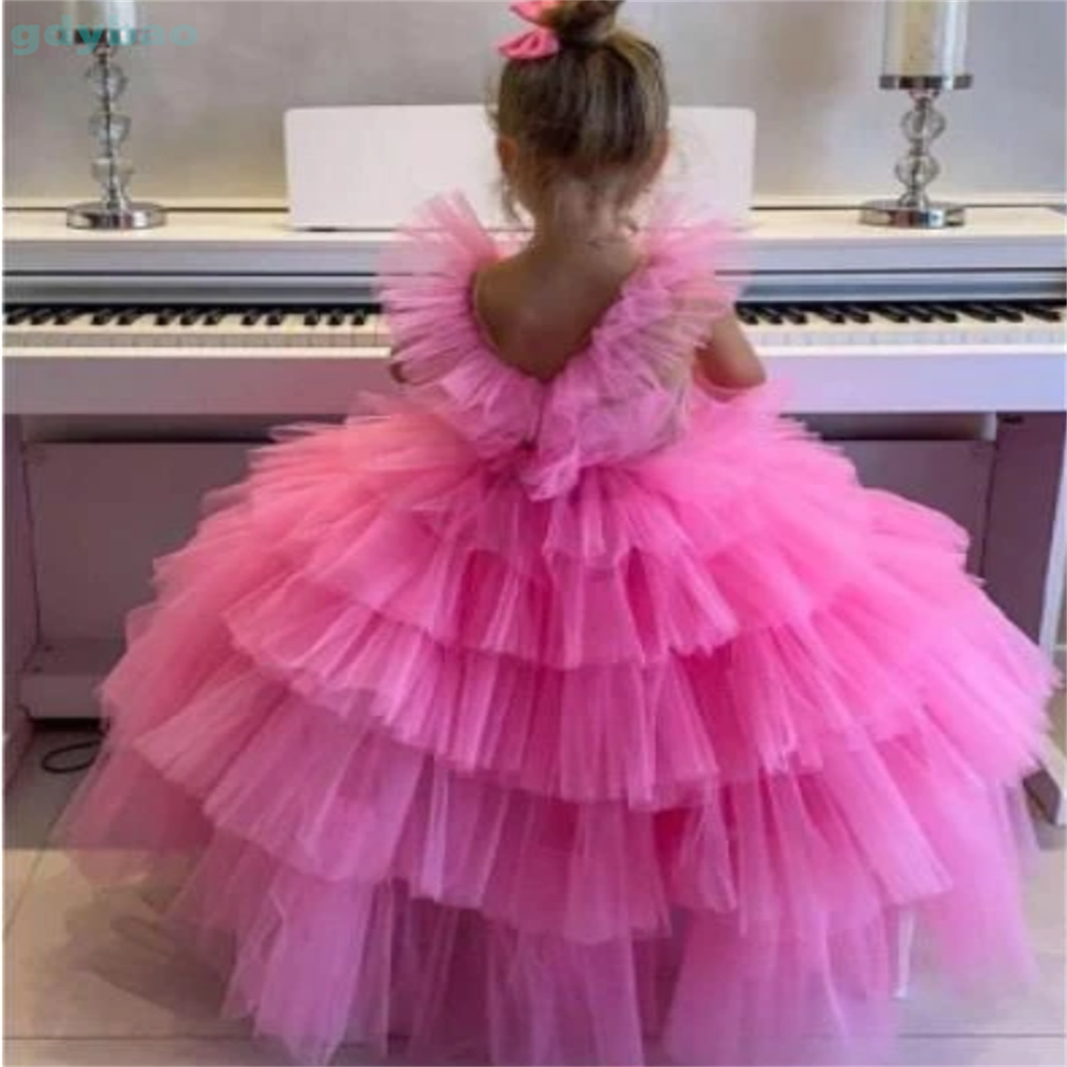 AERBA DRESS Wedding Flower Girl Dress Tulle Princess Party Baby Dress First Birthday Gowns Photo Shoot Dress
