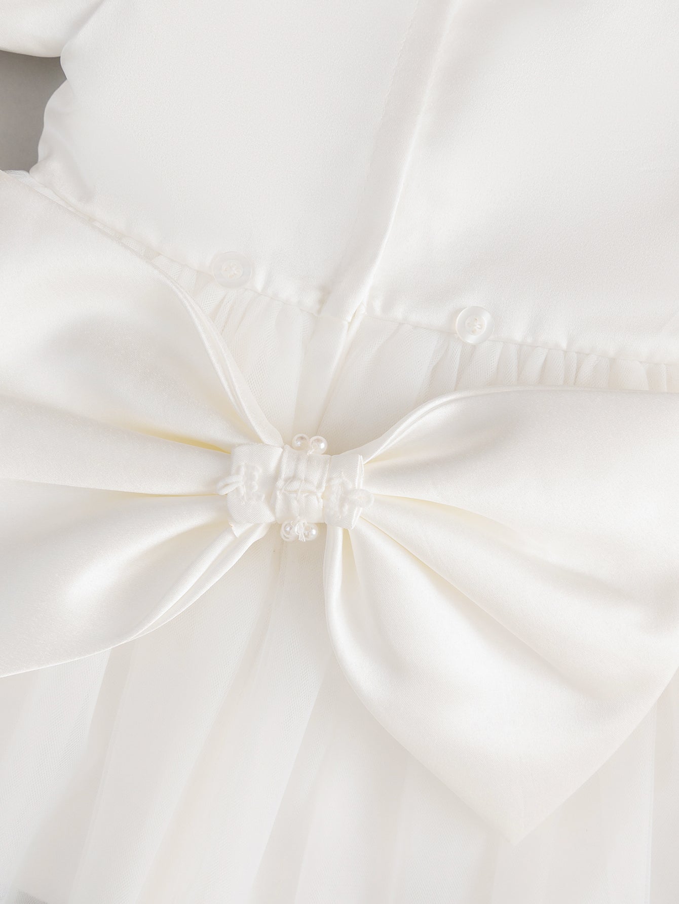 AERBA DRESS Wedding Flower Girl Dress Bow Tulle Dresses Beaded Pageant Birthday Satin New Design Baby Girls Elegant Flower Baby Prom Formal Princess Dress