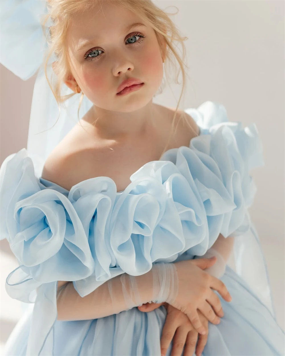 AERBA DRESS Wedding Flower Girl Dress Ruffles Puffy Elegant Princess Formal Banquet Birthday Party Pageant Gown