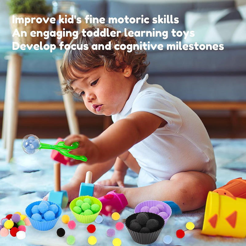 Aerba Counting Montessori Toys for Boys Girls Toddler Preschool Learning Activities Sensory Gifts Kids Fine Motor Skill Toy