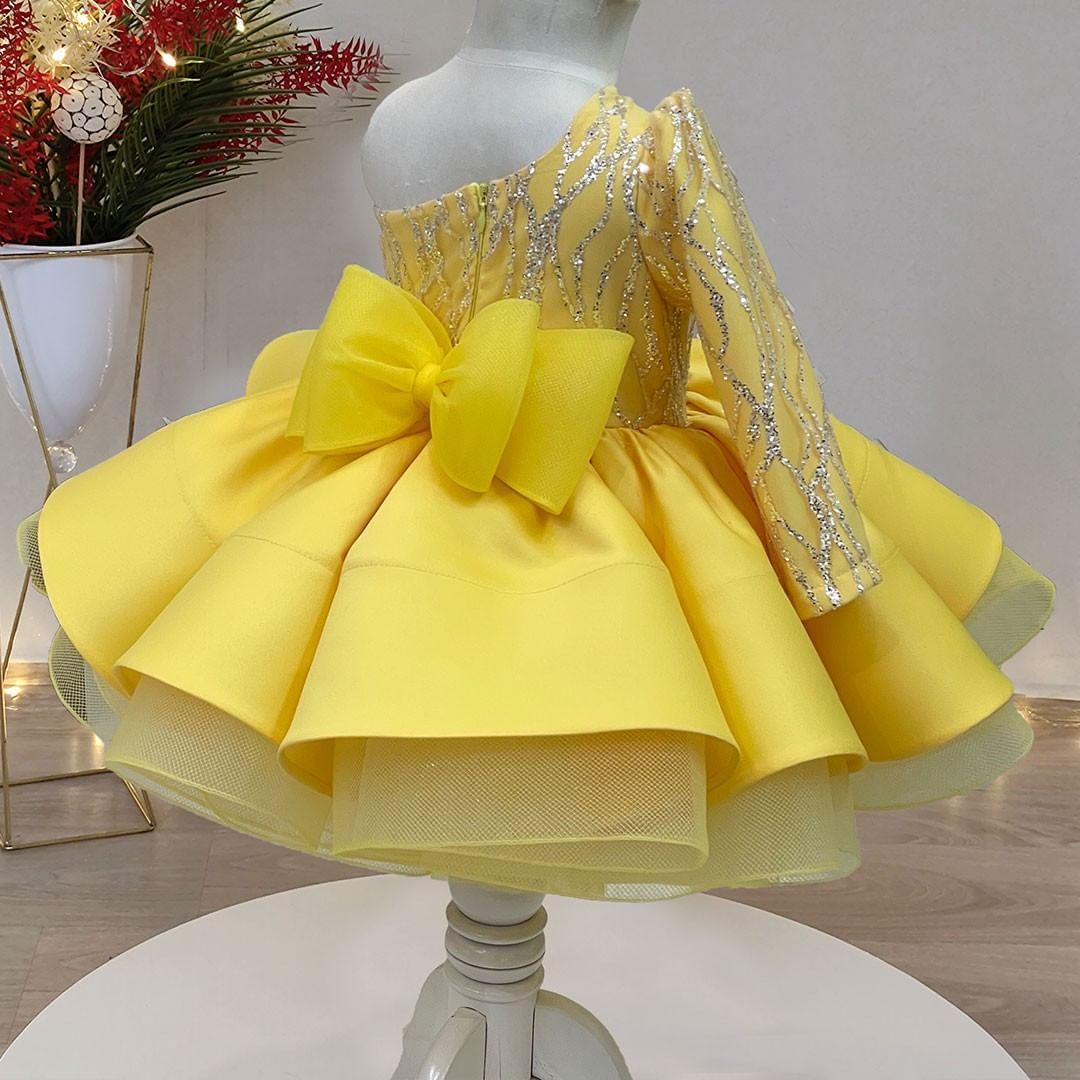 AERBA DRESS Wedding Flower Girl Dress Cute Tulle Ball Gown Shoulder Girls Glitz Pageant Dresses