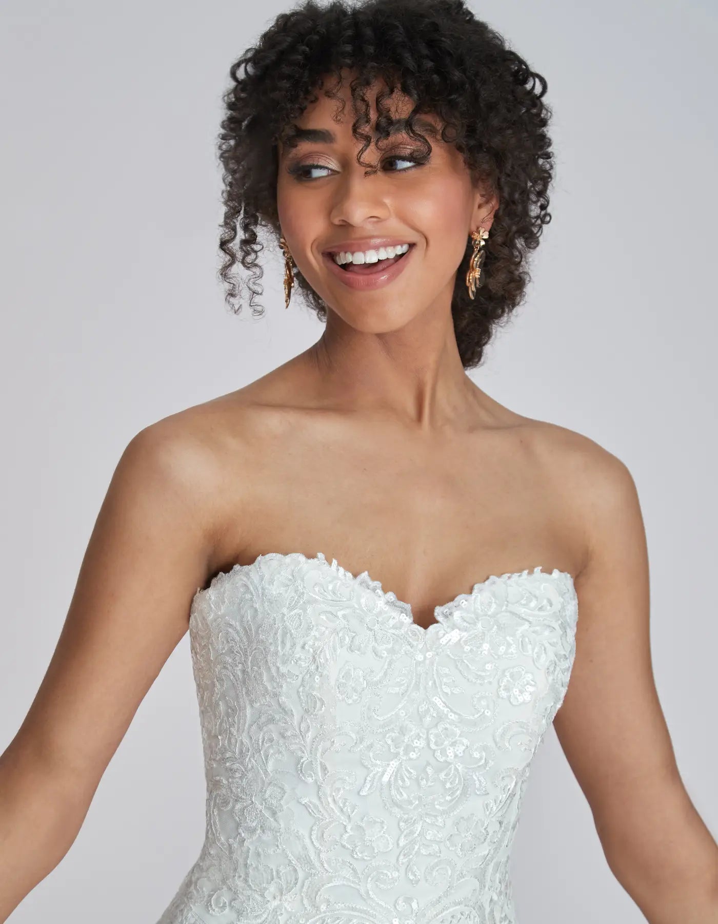 AerbaDress a shimmering strapless gown with taping detail Wedding Dresses