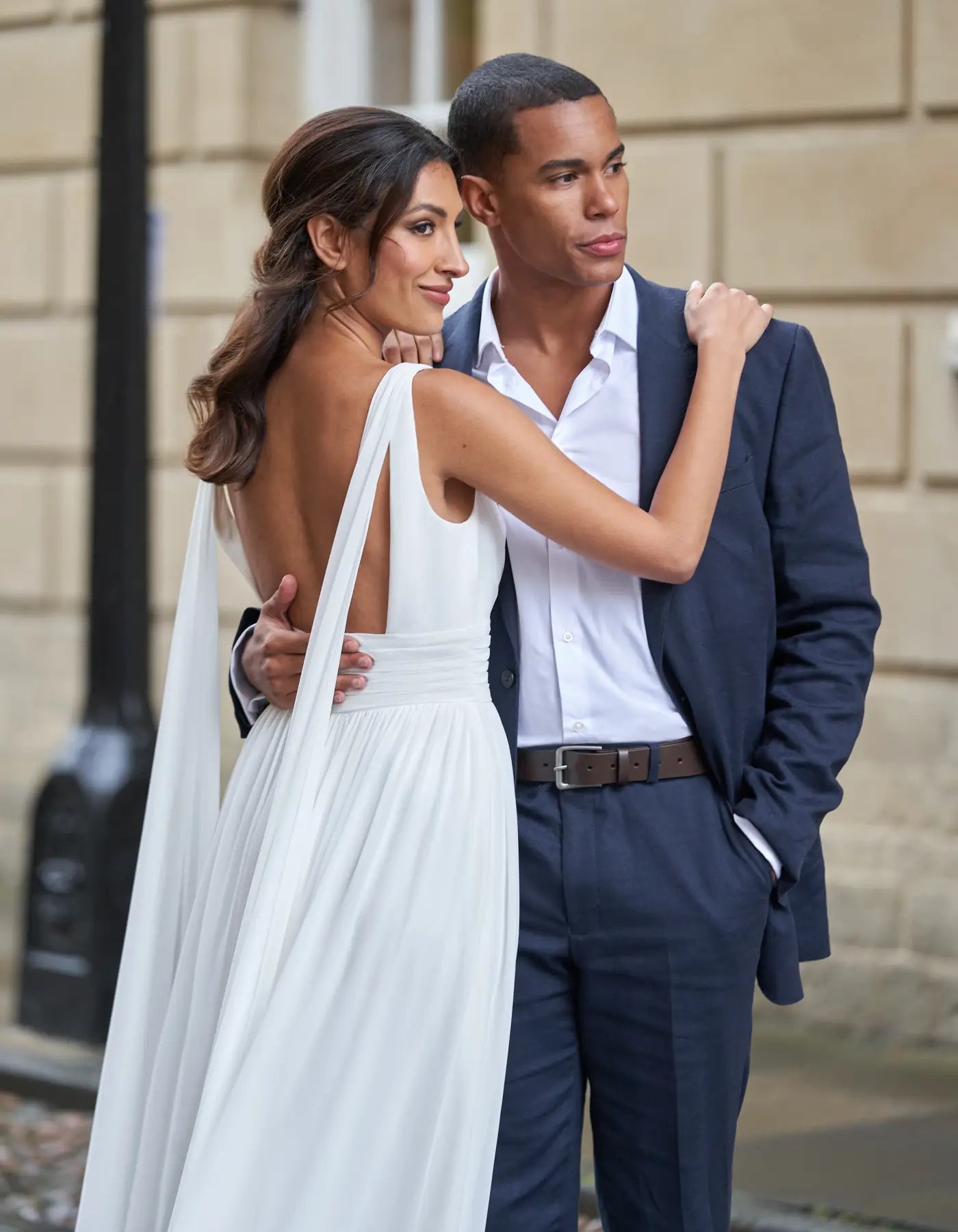 AerbaDress a grecian inspired chiffon gown with shoulder drapes