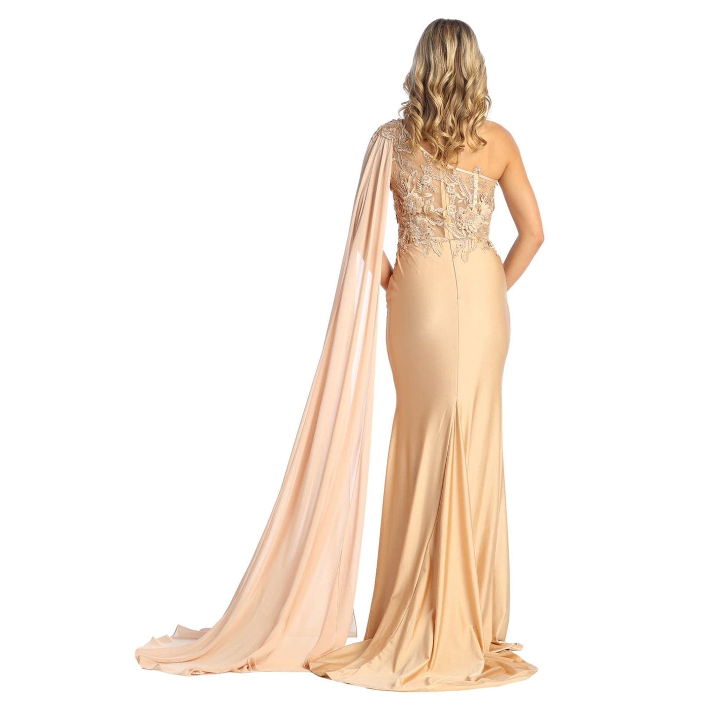 AerbaDress Elegant Evening Dress Formal Dress Womens Prom Dress With Cape