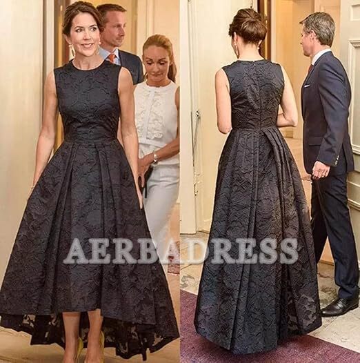 AERBA DRESS Elegant Lace High Low Evening Occasion Dresses A Line Sleeveless Jewel Neck Party Cocktail Gowns Mother of Bride Groom Dresses