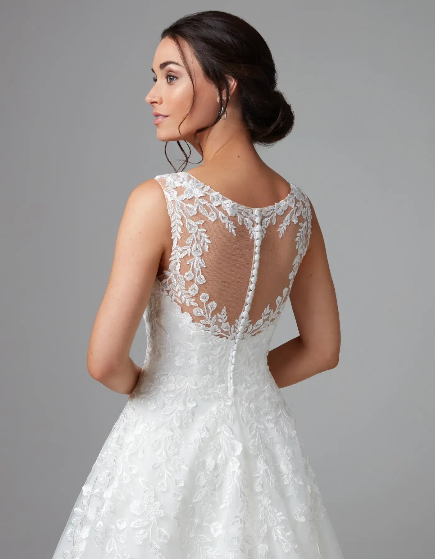 AerbaDress a sparkle-free a-line with lace illusion back