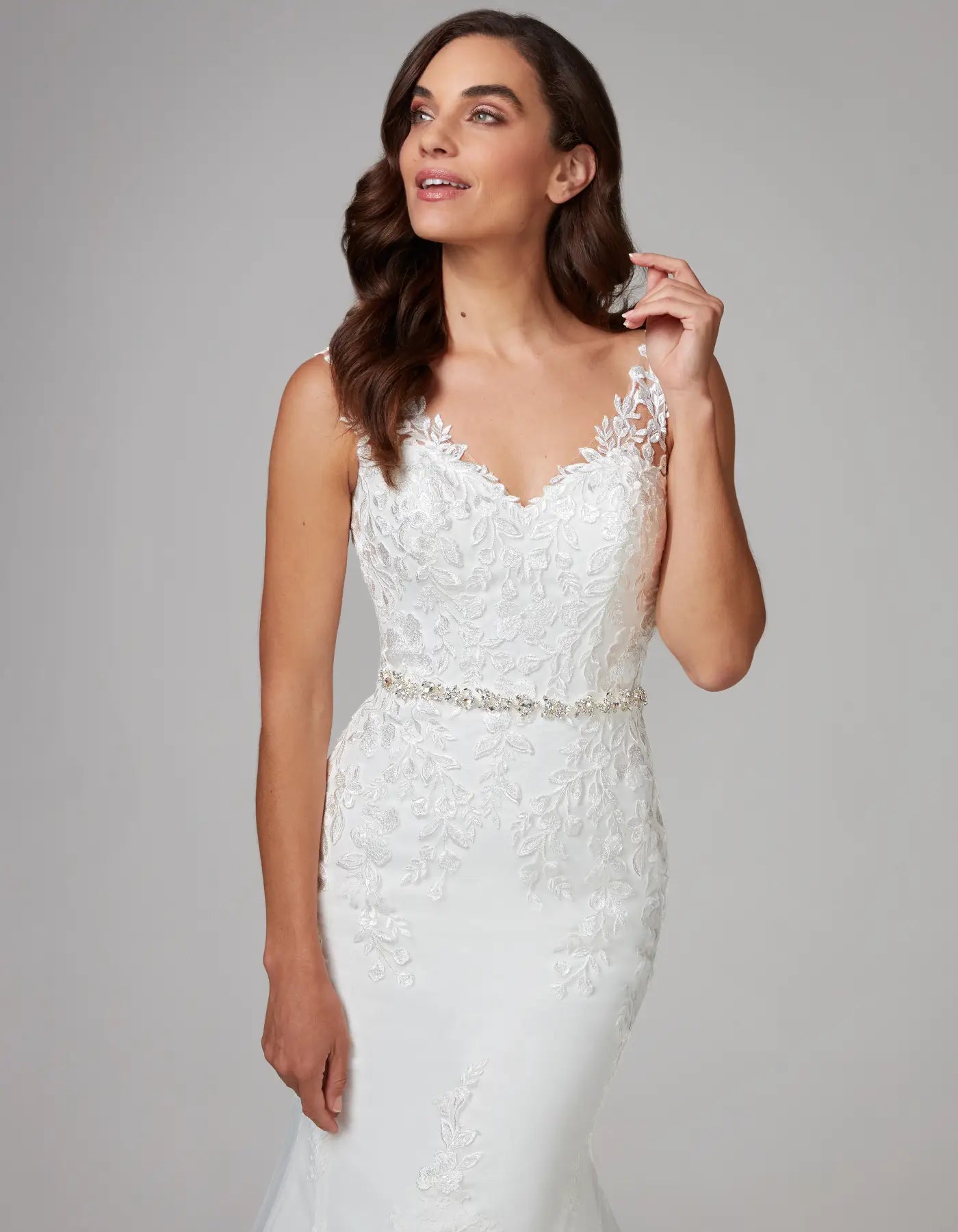 AerbaDress a floral lace mermaid with delicate lace straps