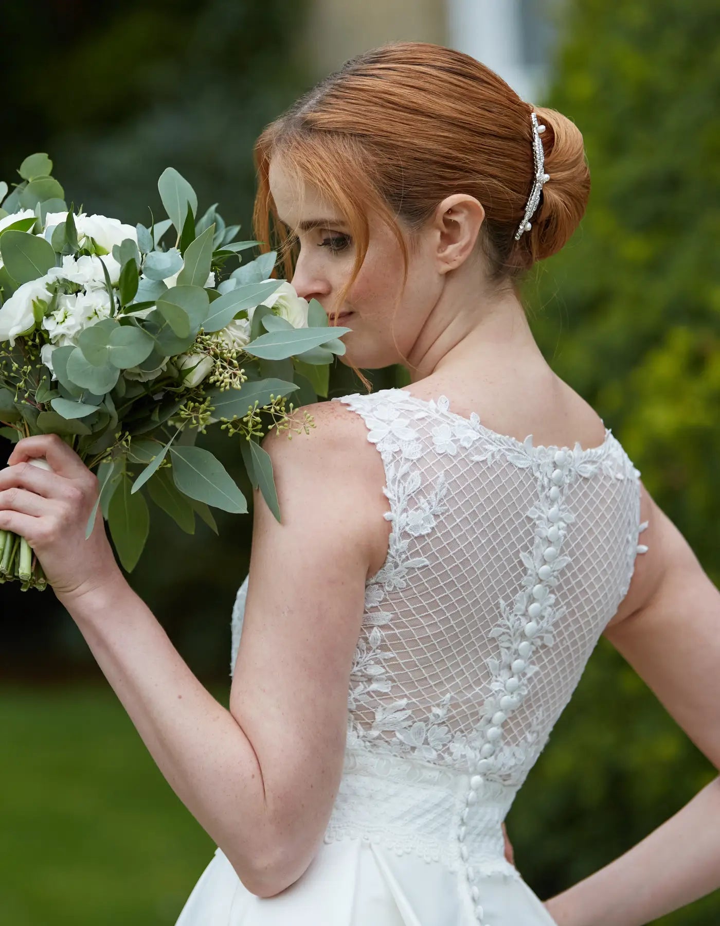 AerbaDress a shimmering mikado ballgown with illusion back