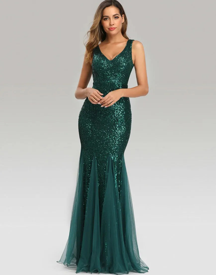 AerbaDress Evening Dress Long Mermaid with Sequins