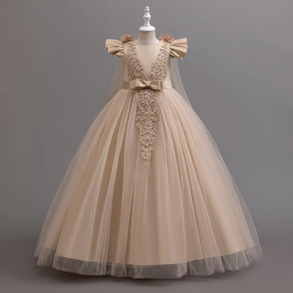 AERBA DRESS Wedding Flower Girl Dress Teen Long Bridesmaid Dresses Children Prom Gown Girl Party Dress Elegant Kids Communion Evening Clothes