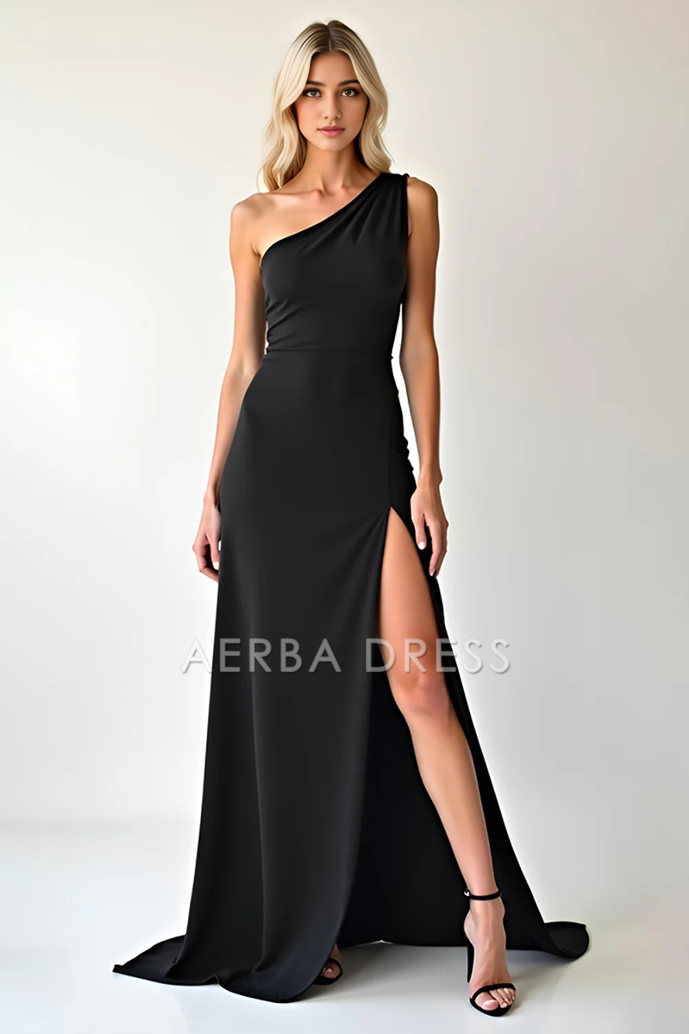 AERBA DRESS Formal Wear Dresses Elegant One Shoulder Sheath Backless Simple Long With Slit Prom Dress