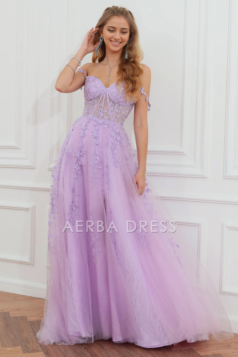 AERBA DRESS Formal Wear Dresses Exquisite Off The Shoulder Sweetheart Long With Appliques Fashion Prom Dress