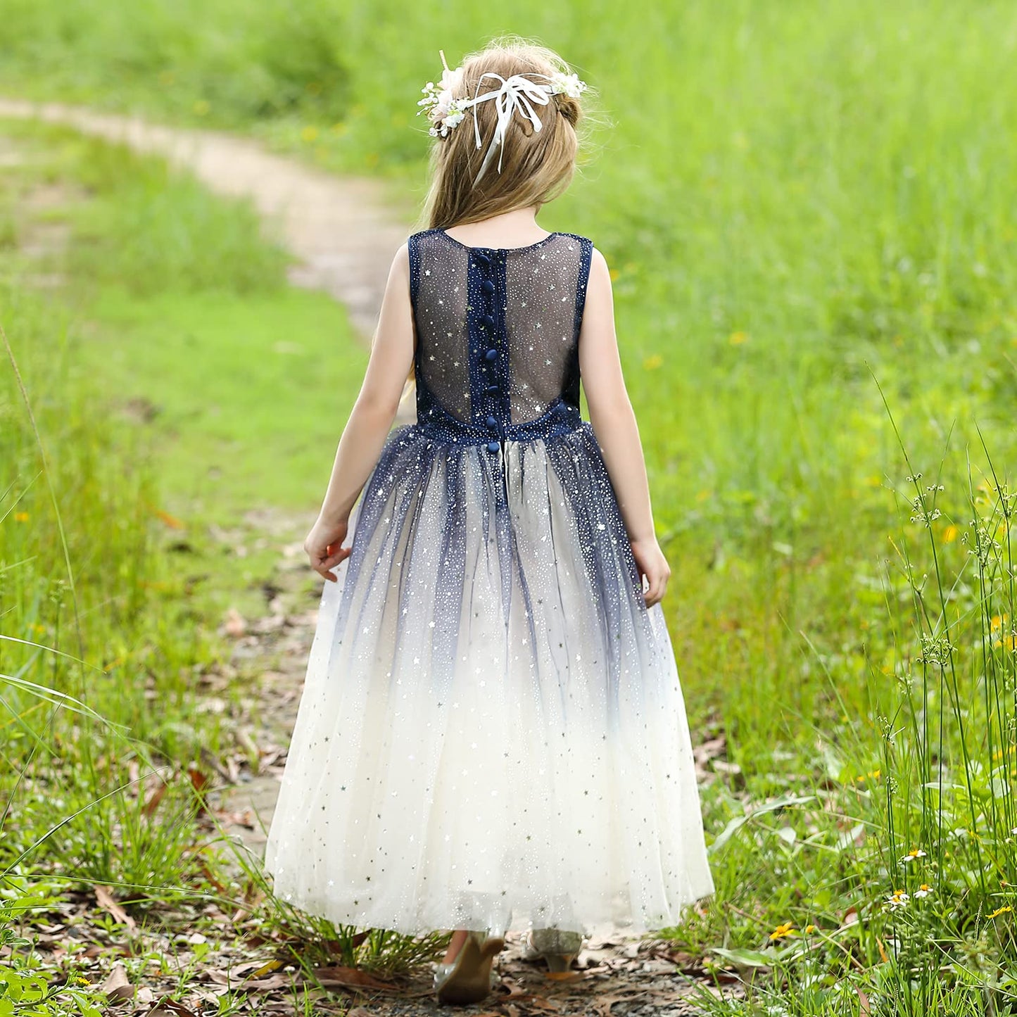 AERBA DRESS Wedding Flower Girl Dresses Tulle Dress Sparkle Pageant Dresses Princess Birthday Party Dress