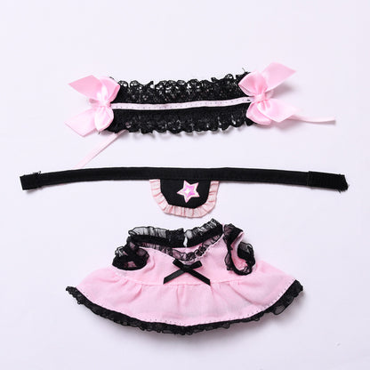 Handmade Labubu set can be paired with Labubu V1 Macaron and V2 seats star aprons maid dresses (excluding dolls)