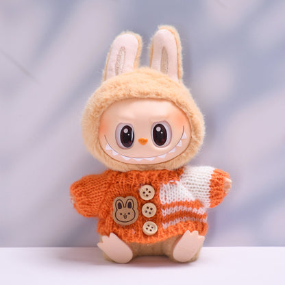 Handmade Labubu Outfit Bunny Button Sweater (not including dolls)
