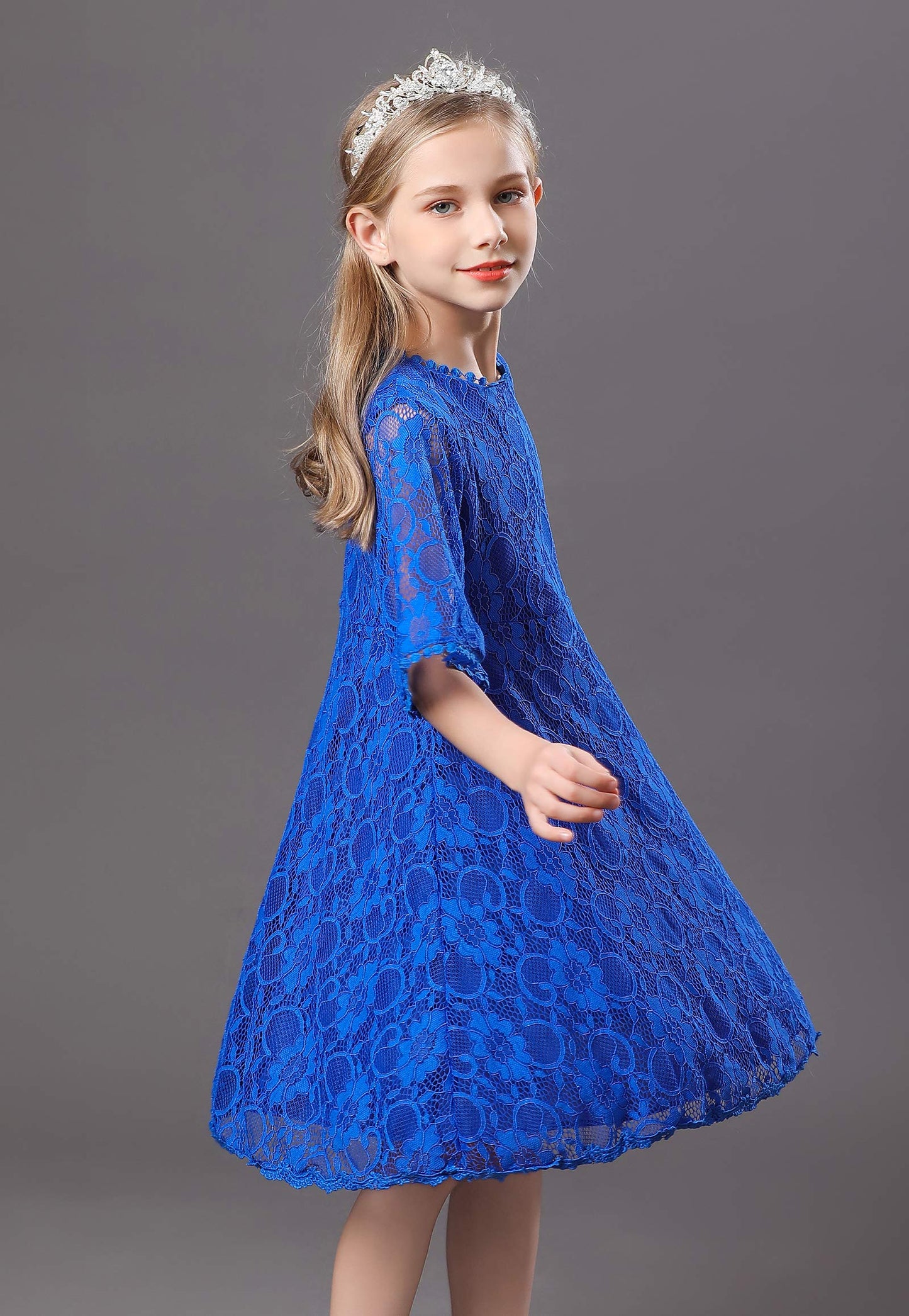 AERBA DRESS Wedding Flower Girl Dresses Lace Dress Vintage Country Wedding Party Dress