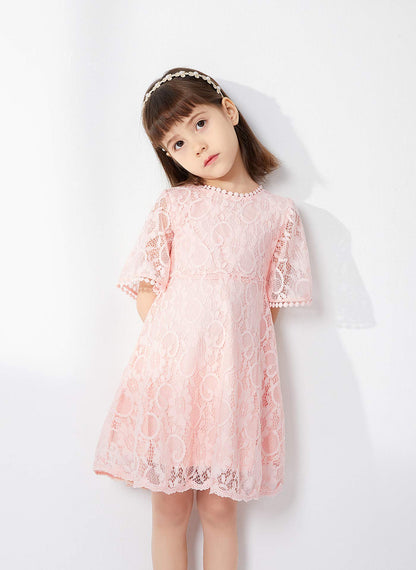 AERBA DRESS Wedding Flower Girl Dresses Lace Dress Vintage Country Wedding Party Dress