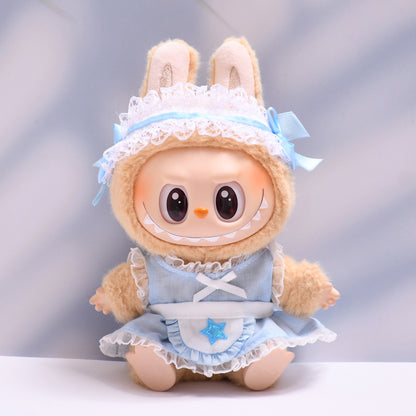 Handmade Labubu set can be paired with Labubu V1 Macaron and V2 seats star aprons maid dresses (excluding dolls)