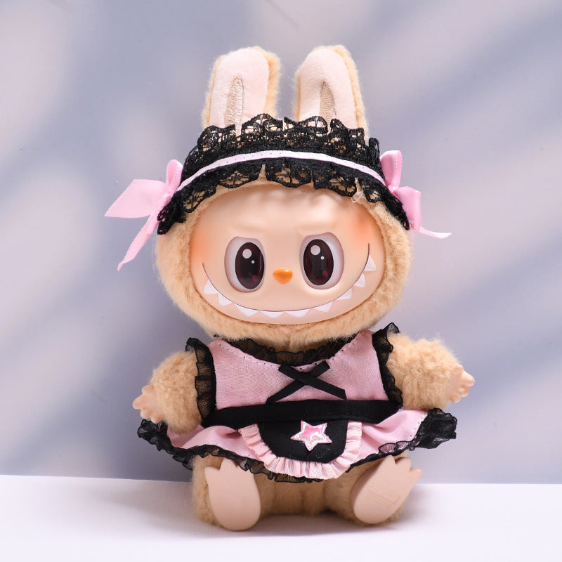 Handmade Labubu set can be paired with Labubu V1 Macaron and V2 seats star aprons maid dresses (excluding dolls)