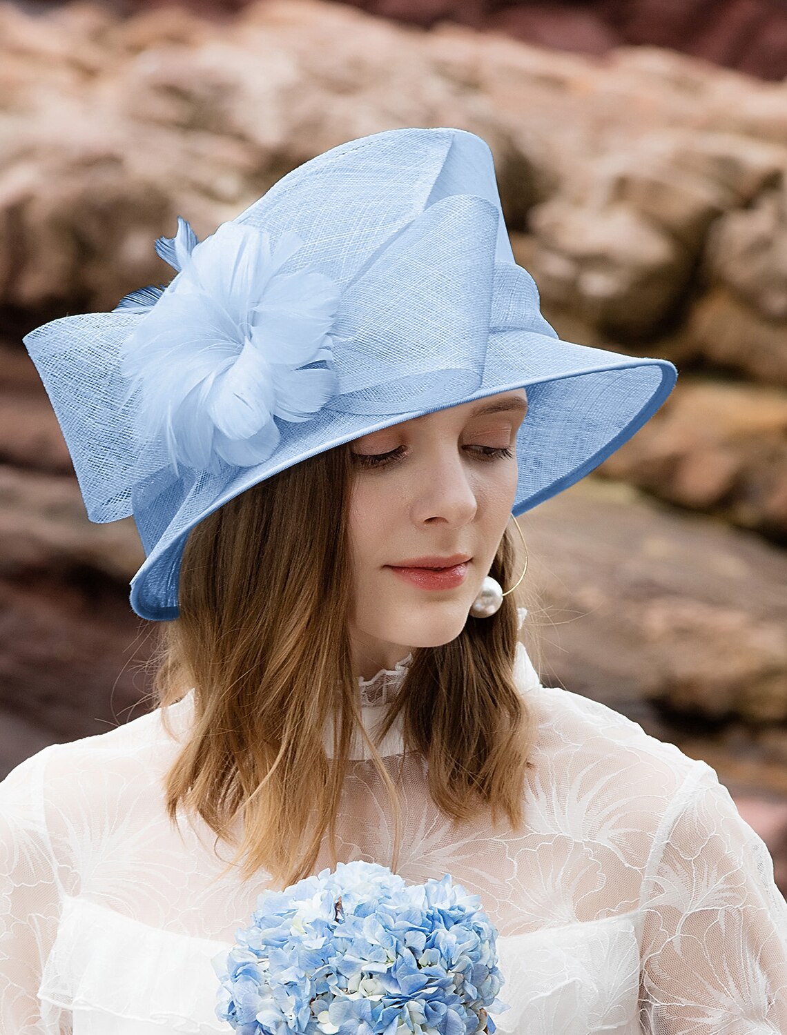 AerbaDress Vintage Style Elegant & Luxurious Organza Hats with Bowknot / Feathers / Fur / Flower 1PC Kentucky Derby / Horse Race / Ladies Day Headpiece