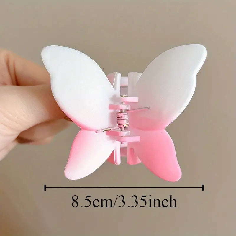 Aerba 4/6/7pcs Exquisite Gradient Colored Hair Clips, Flower Butterfly Square Hair Clips, Suitable For Party Holiday Hair Styling, Perfect Gifts For Girls